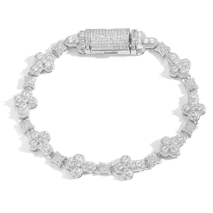 Hip-Hop Cross Men's Bracelet - Full Diamond Trendy Bracelet