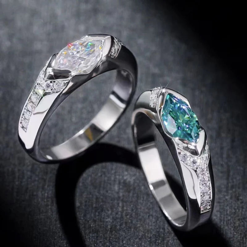 Eye of Horus Marquise Cut Diamond Couple Ring Set (Light Luxury Niche Personalized Ring)