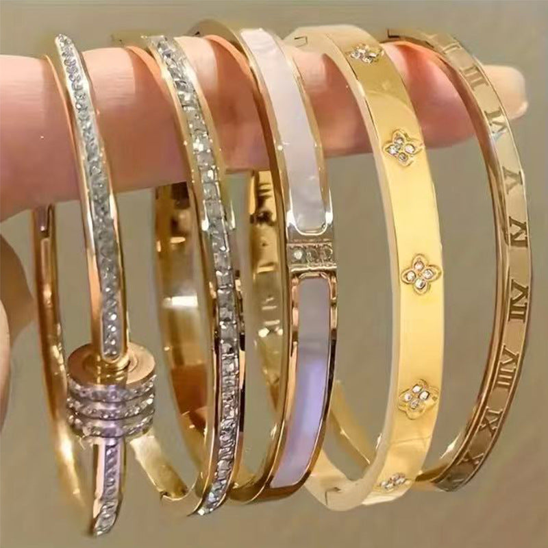 Multi-Element Light Luxury Bangle Set (Exquisite Versatile Style)