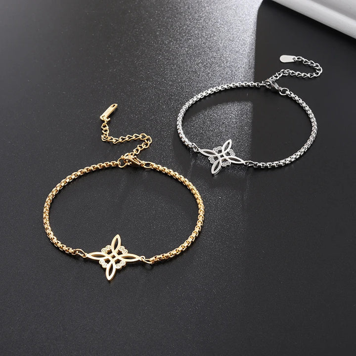 Four-Leaf Flower Hollow Bracelet (Light Luxury Minimalist Style Series)
