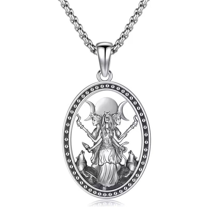 Goddess Hecate Pendant Necklace (Mystic Protection · Divine Symbol Design)
