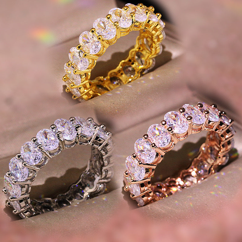 Marquise Full Diamond Eternity Ring (Women's Luxury Daily Style)