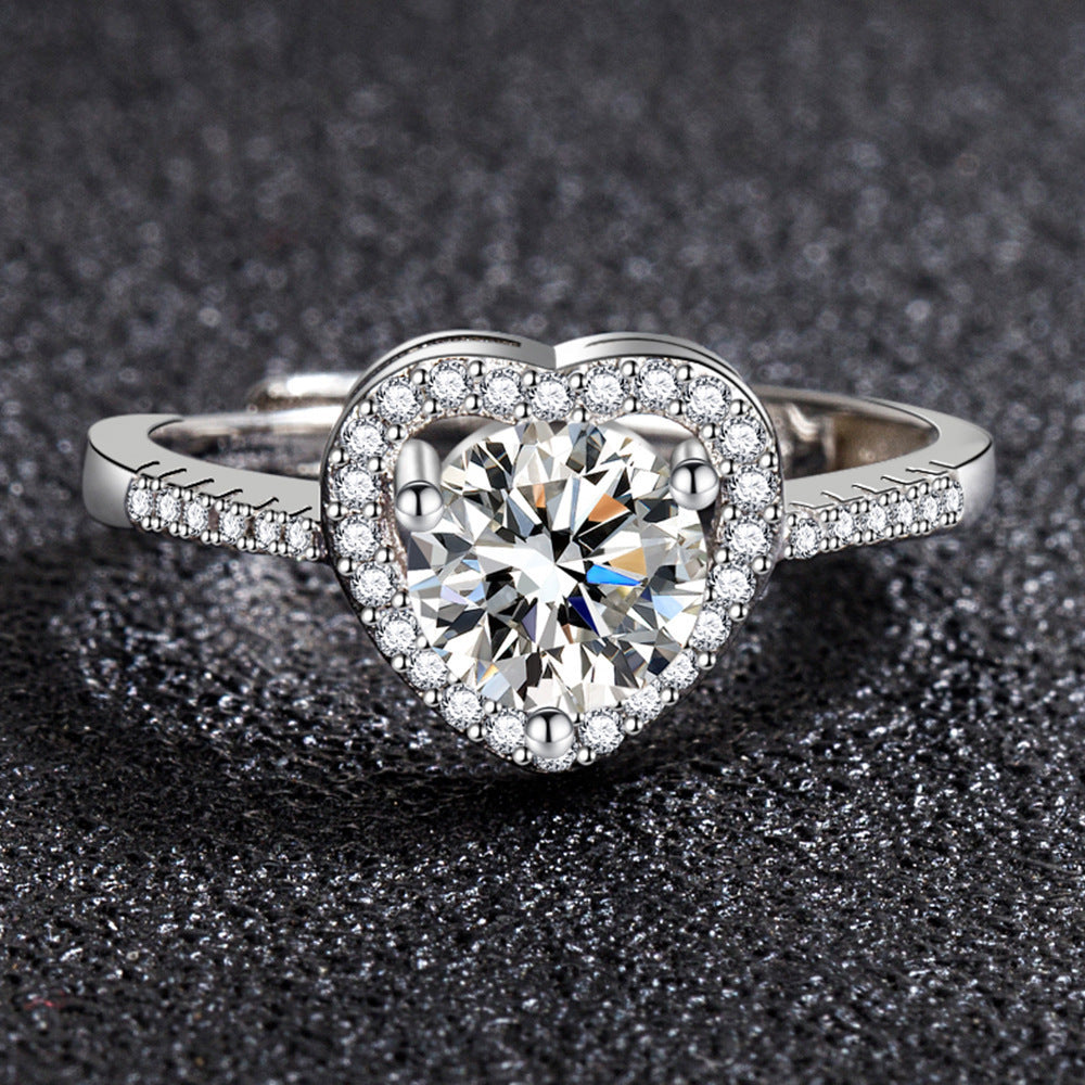 Heart Halo Center Stone Ring (Women's Luxury Elegant Style)