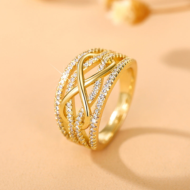 Infinity Symbol Micro-Diamond Multi-Layer Ring (Luxury Romantic Couple Style)