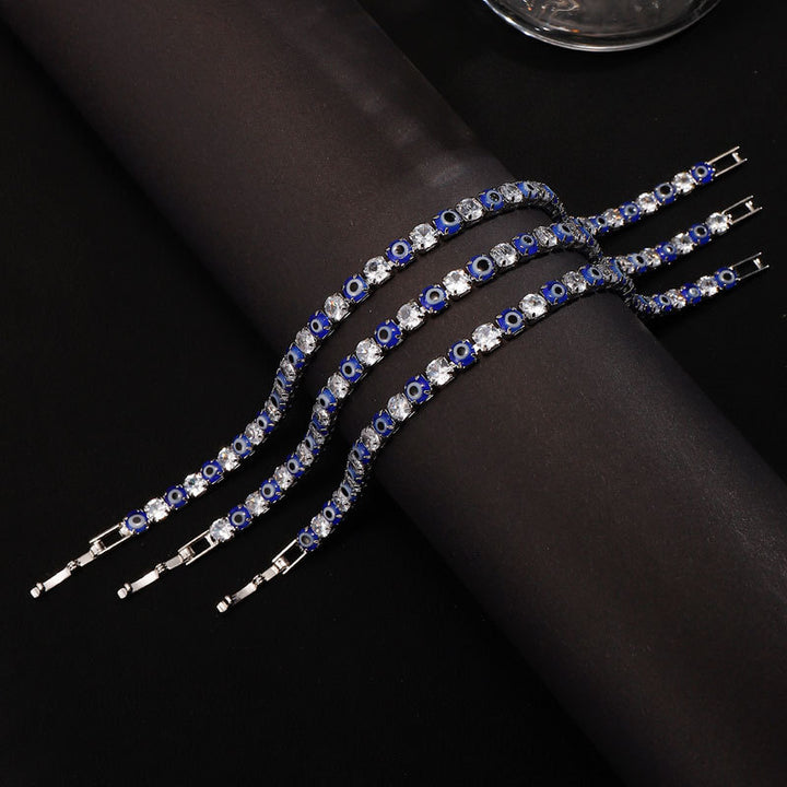 Hip-Hop Evil Eye Diamond Bracelet