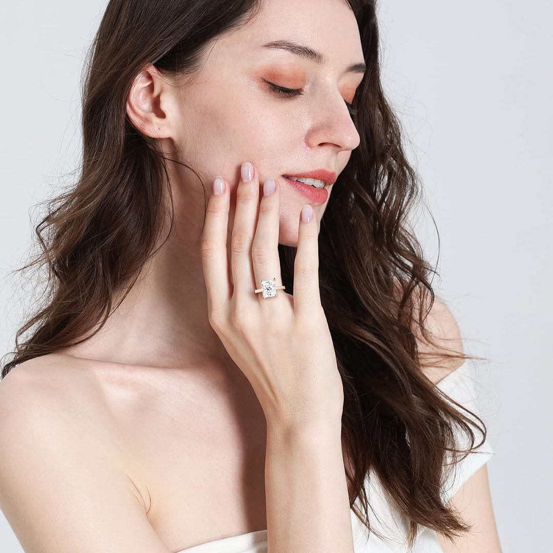 4-11 Size Square Diamond Ring (Luxury Elegant Multi-Color Style)