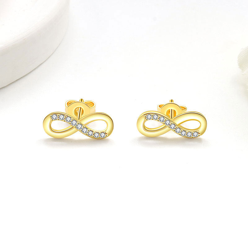 Infinite Love 8-Shape Jewelry Set - Minimalist Zircon 8-Shape Necklace, Bracelet, Earrings & Ring