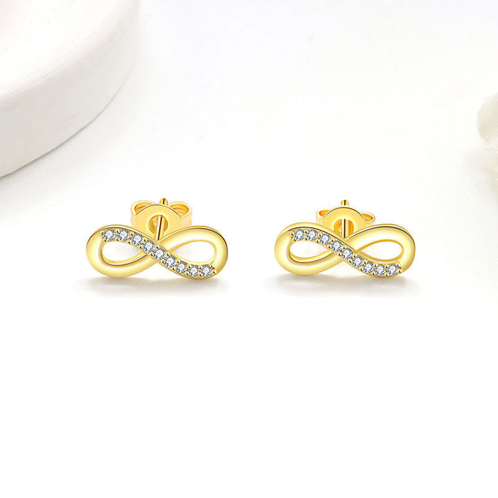 Infinite Love 8-Shape Jewelry Set - Minimalist Zircon 8-Shape Necklace, Bracelet, Earrings & Ring