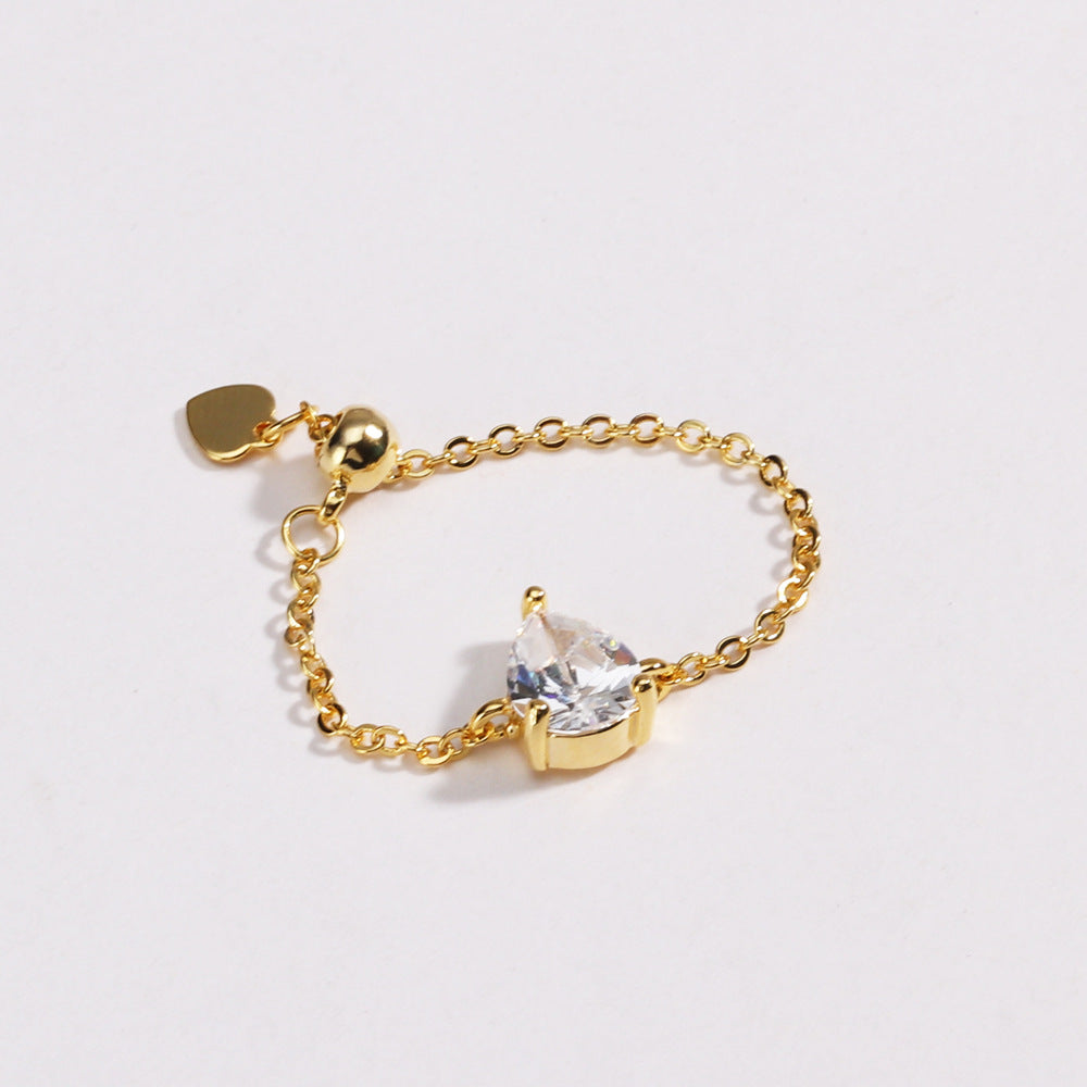 Pear Colored Gem Adjustable Ring (Sweet Vitality Multi-Color Style)