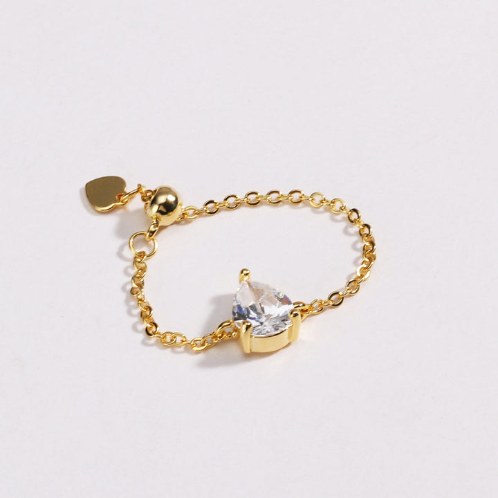 Pear Colored Gem Adjustable Ring (Sweet Vitality Multi-Color Style)