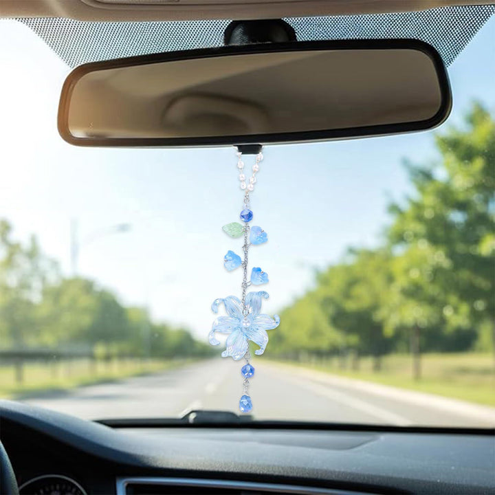 Acrylic Lily‑of‑the‑Valley Car Hanging Ornament, Multiple Colors Available