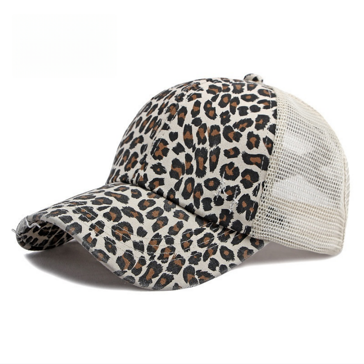 Vintage Distressed Patchwork Mesh Trucker Hat, Breathable Adjustable Curved Brim Baseball Cap for Men & Women