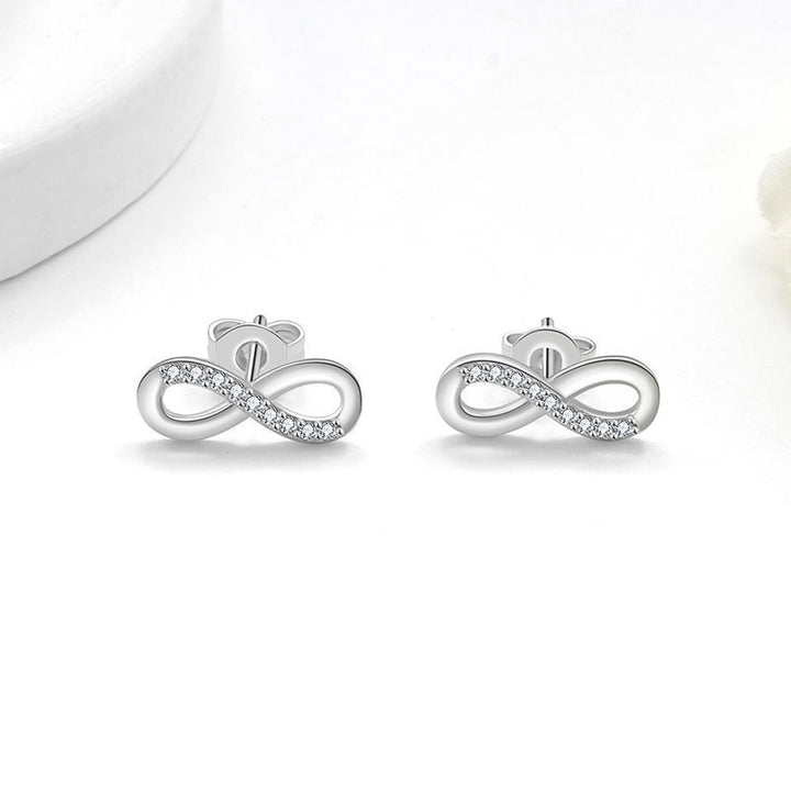 Infinite Love 8-Shape Jewelry Set - Minimalist Zircon 8-Shape Necklace, Bracelet, Earrings & Ring