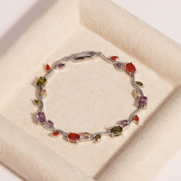 Colored Gem Vine Bracelet (Light Luxury Romantic Style)