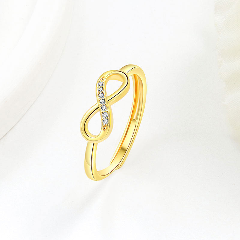 Infinite Love 8-Shape Jewelry Set - Minimalist Zircon 8-Shape Necklace, Bracelet, Earrings & Ring