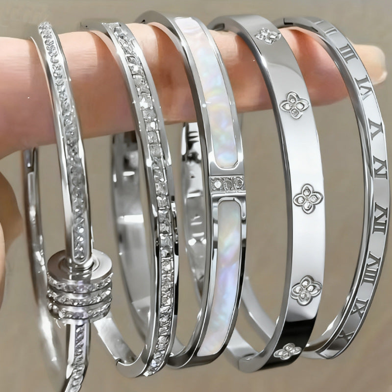 Multi-Element Light Luxury Bangle Set (Exquisite Versatile Style)