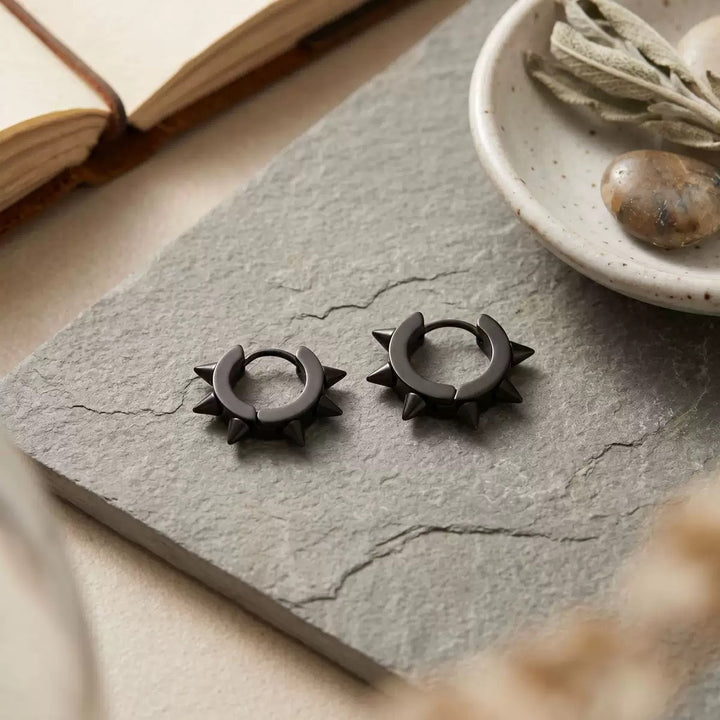 S925 Silver Punk Spike Ear Cuffs