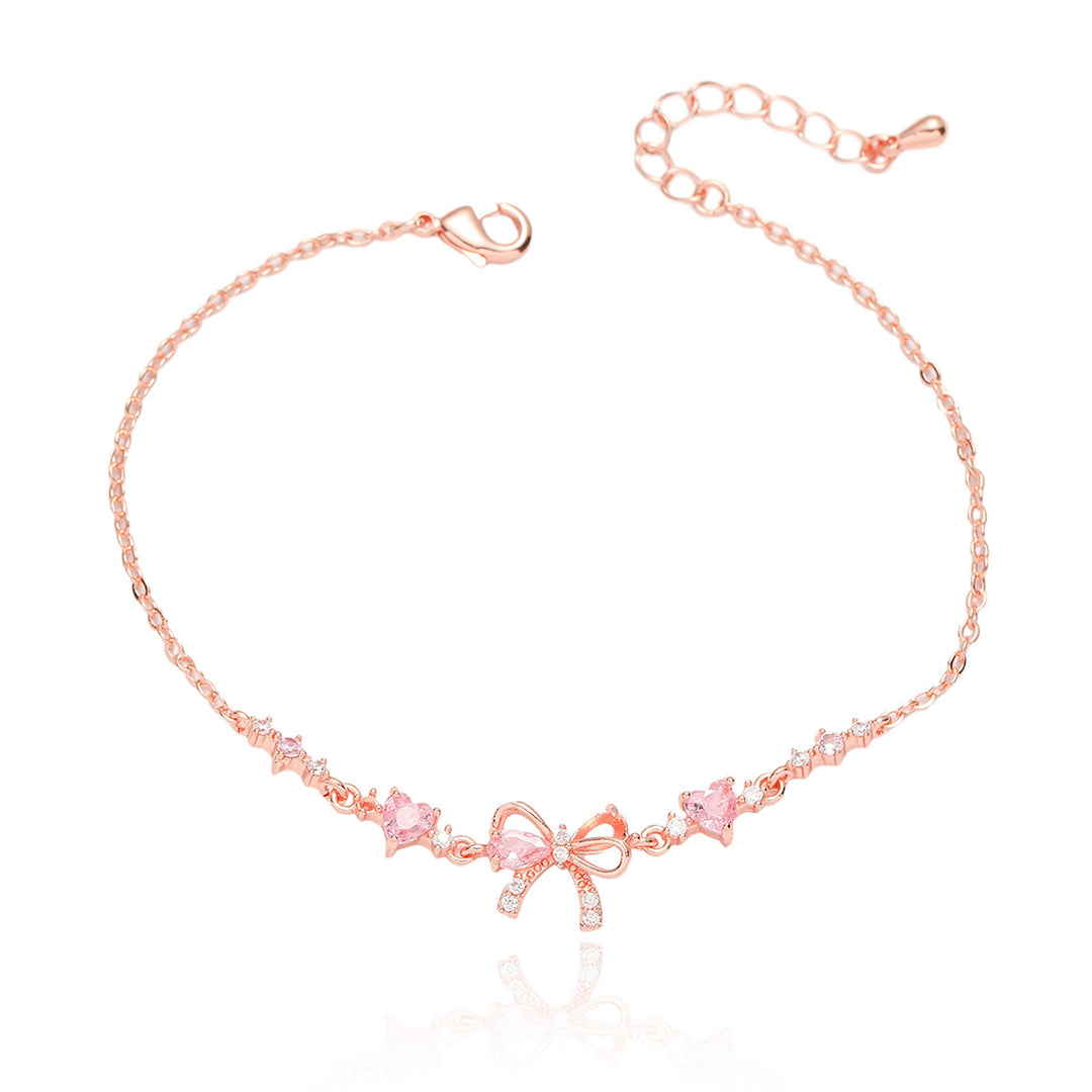 Bowknot Pink Diamond 3-Piece Jewelry Set (Sweet Element Style Series)