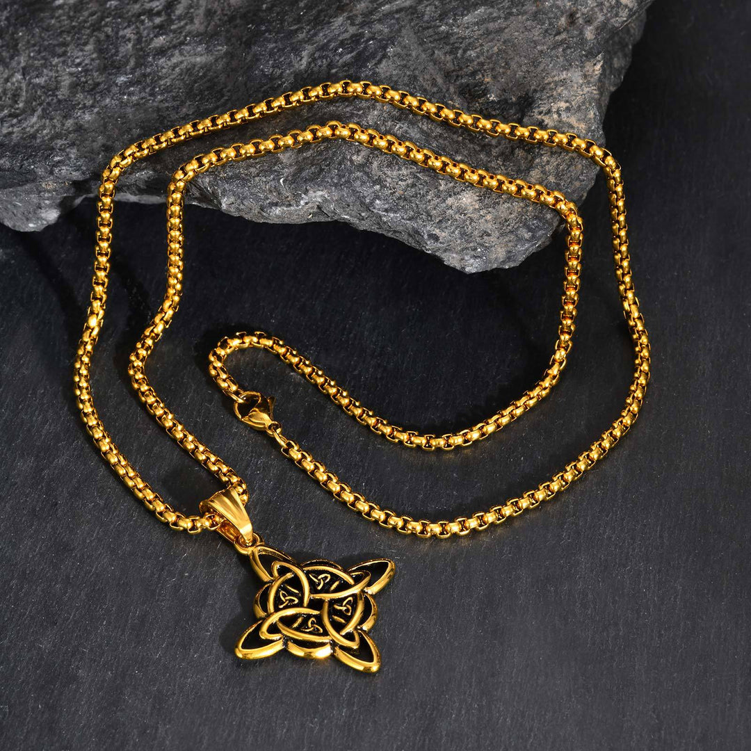 Celtic Knot Stainless Steel Necklace (Three Colors · Eternal Symbol Design)