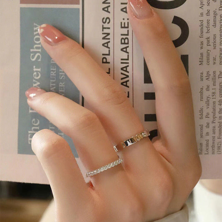 Minimalist Segmented Diamond Couple Rings (Luxury Daily Bond Style)