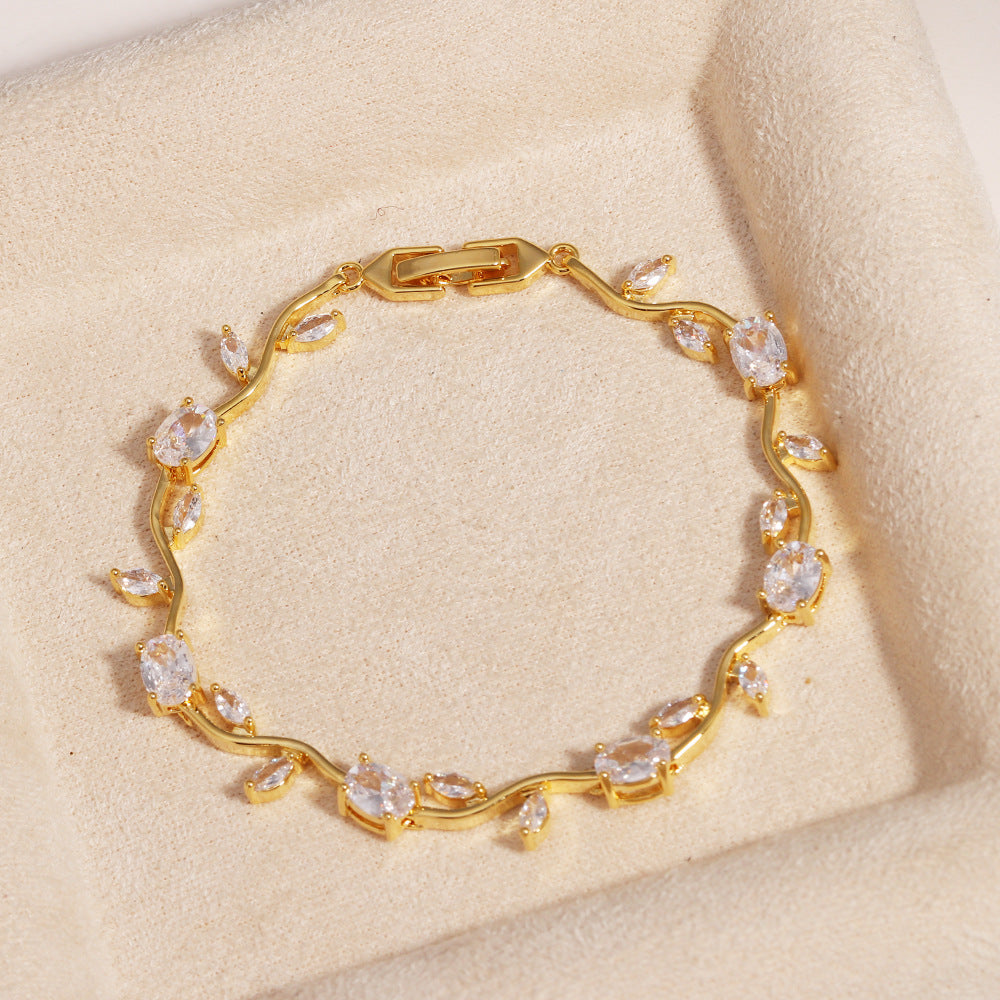 Colored Gem Vine Bracelet (Light Luxury Romantic Style)