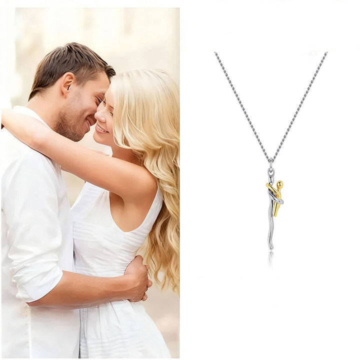 Embracing Mother & Child Necklace Set (Mother's Day Gratitude Choker)