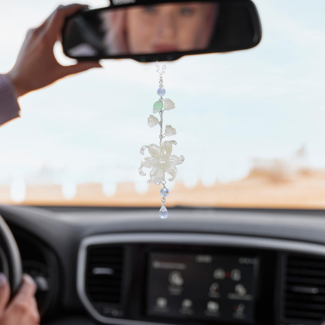 Acrylic Lily‑of‑the‑Valley Car Hanging Ornament, Multiple Colors Available