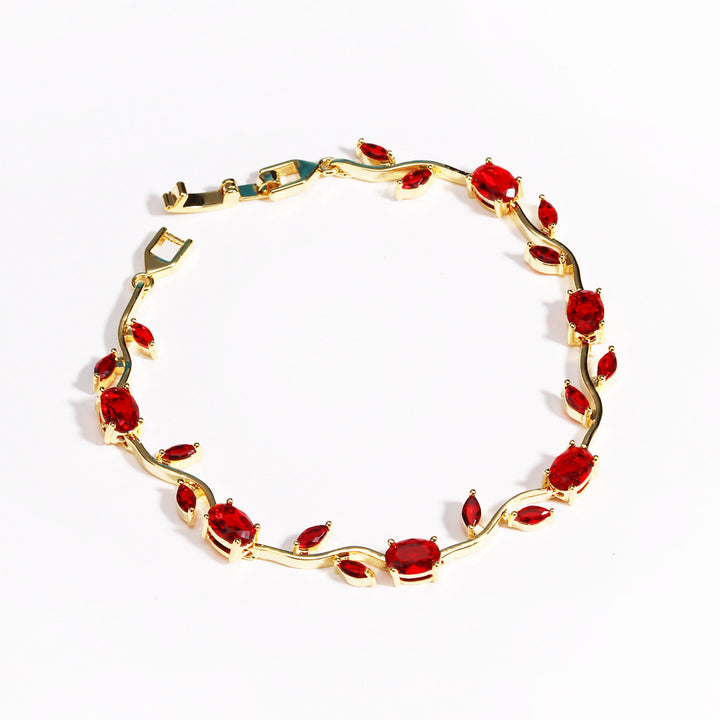 Colored Gem Vine Bracelet (Light Luxury Romantic Style)