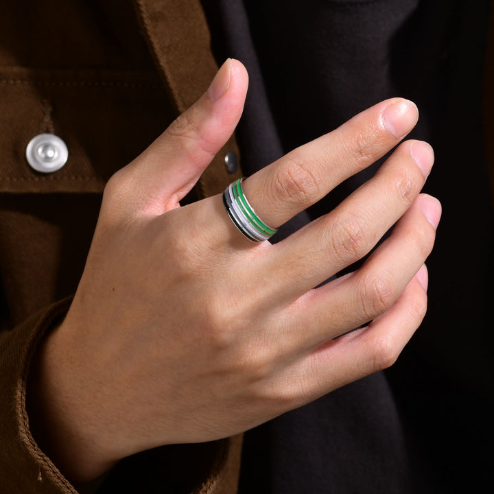 Titanium Enamel Colorful Ring