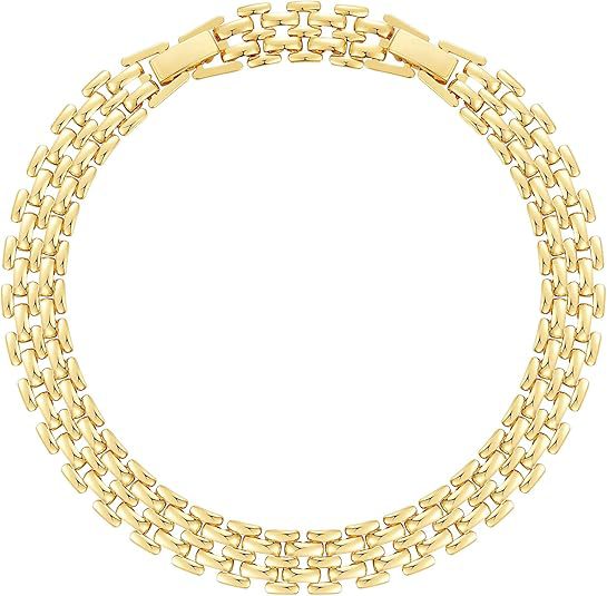 925 Sterling Silver Plated Cuban Link Chunky Chain Anklet