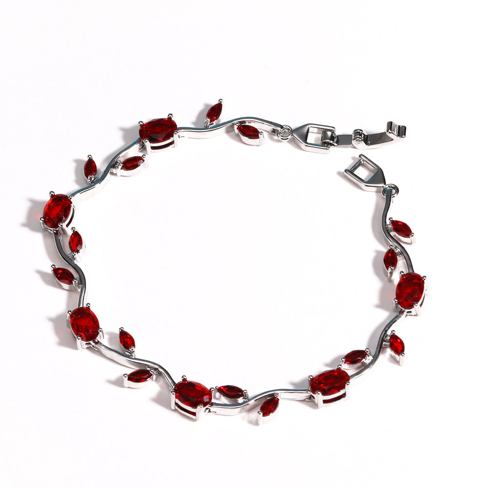 Colored Gem Vine Bracelet (Light Luxury Romantic Style)