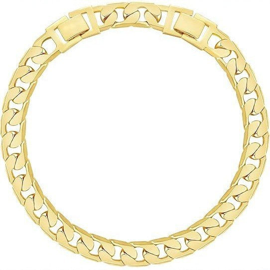 925 Sterling Silver Plated Cuban Link Chunky Chain Anklet