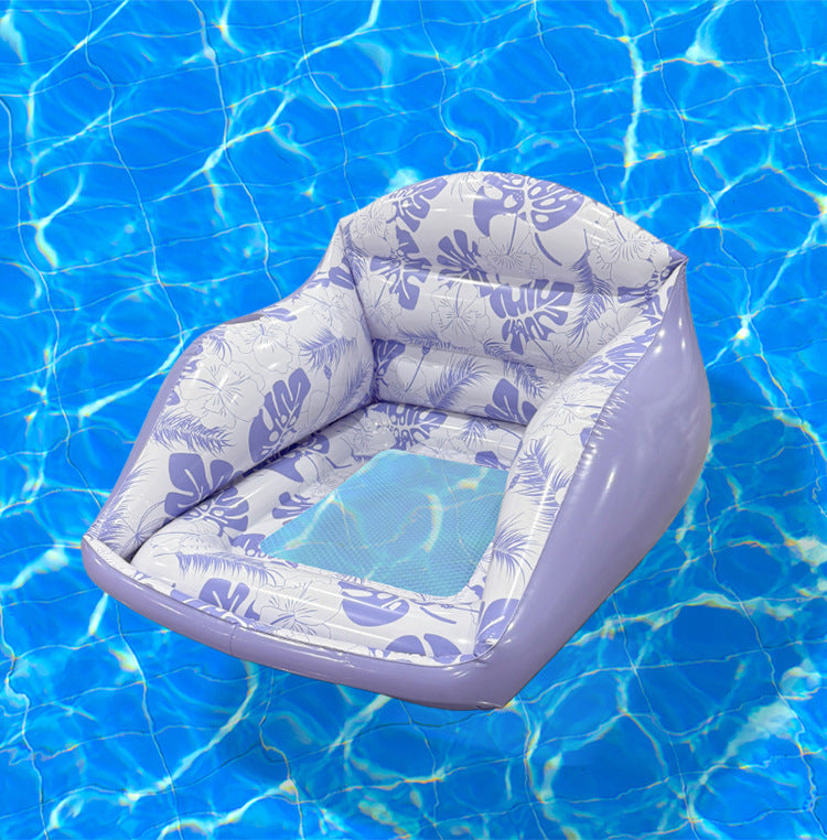 Tropical Print Inflatable Pool Lounge Float (2 Colors Water Relax Floating Chair)