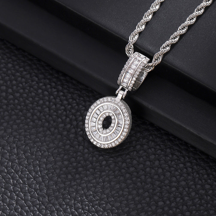 Full-Diamond Letter Cuban Link Necklace (26 Letters Optional | Gold/Silver Dual Tone)