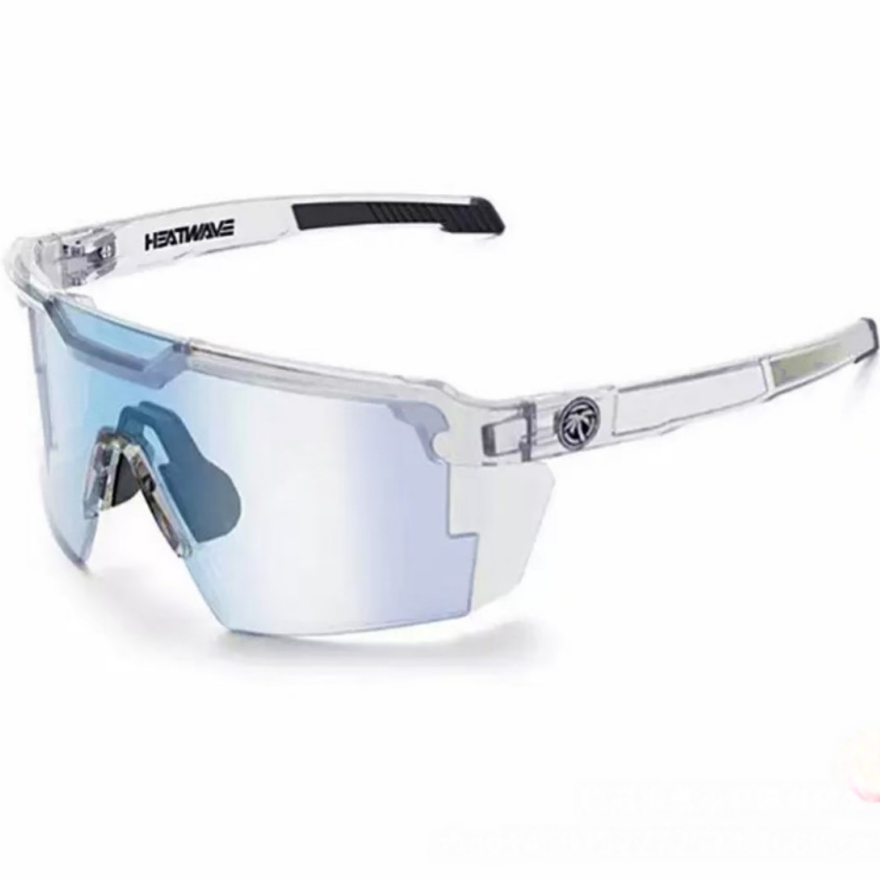 Outdoor Rimless Polarized Cycling Sunglasses, Multi-Color Coated Windproof Non-Slip Sports Shades for Running Fishing Cycling