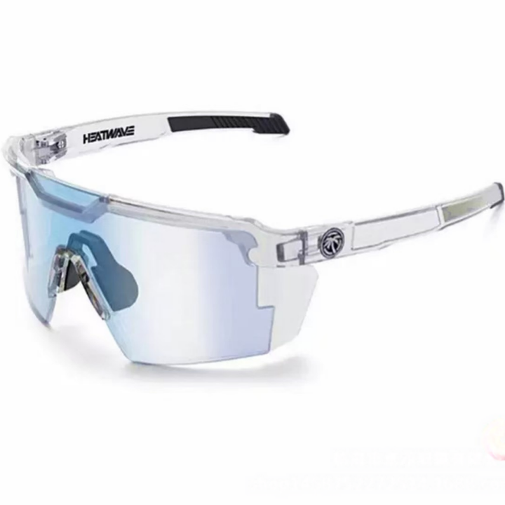 Outdoor Rimless Polarized Cycling Sunglasses, Multi-Color Coated Windproof Non-Slip Sports Shades for Running Fishing Cycling