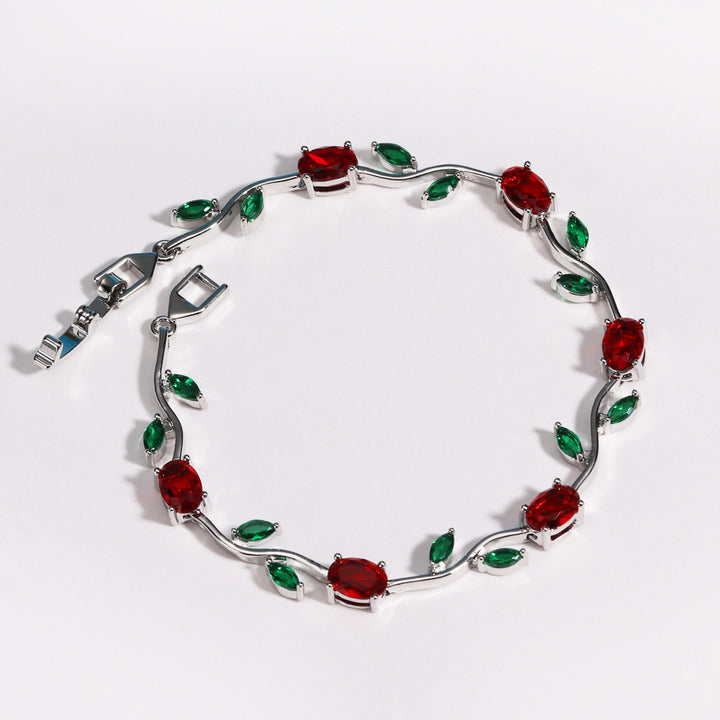 Colored Gem Vine Bracelet (Light Luxury Romantic Style)
