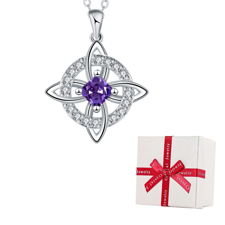Celtic Knot Birthstone Necklace