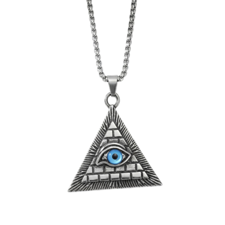 Vintage Silver Evil Eye Necklace, Multiple Pendant Options
