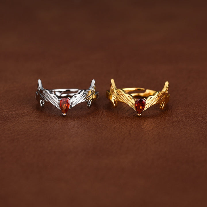 Wing Fire Heart Wing Ring (Light Luxury Niche Couple Style)
