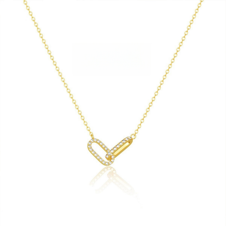 Interlocking Loop Diamond Necklace