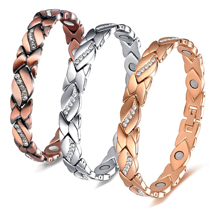 Rhombus Pave Diamond Magnetic Bracelet (Light Luxury Niche Commute Style Bracelet)