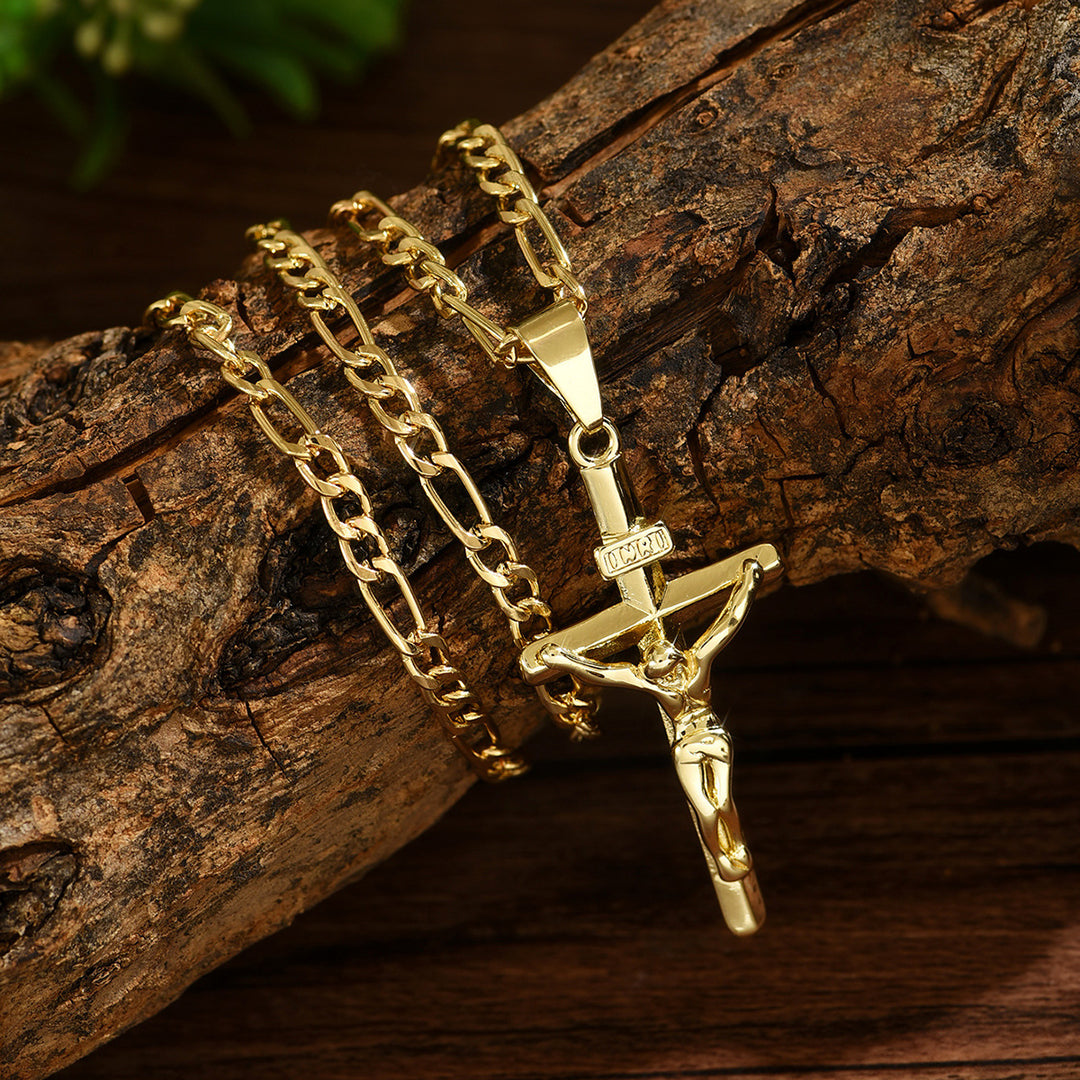 Jesus Cross Pendant Necklace (Vintage Faith Style Personalized Accessory)