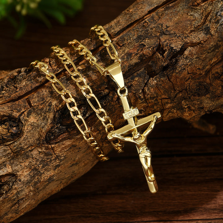 Jesus Cross Pendant Necklace (Vintage Faith Style Personalized Accessory)