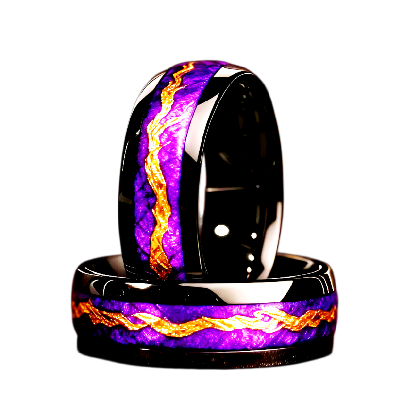 Multi-style Inlaid Texture Tungsten Steel Ring, Vintage Wood Grain & Mineral Crushed Stone Inlay Men's Band, Couple Rings