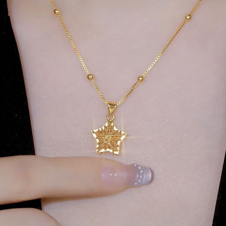 Gold Wire-Woven 3D Star Pendant Necklace (Delicate Luxury Choker)