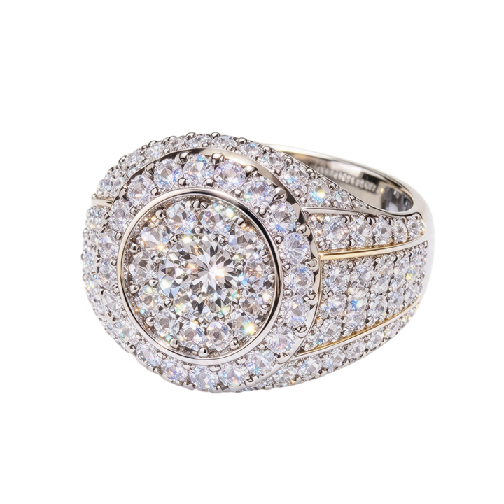 Double Halo Paved Ring
