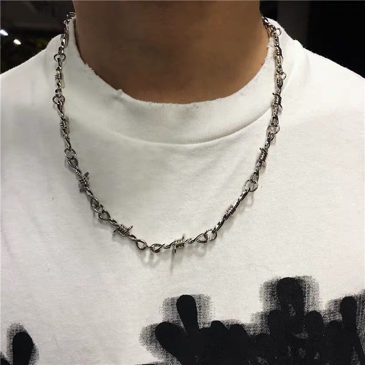 Barbed Wire Thorn Chain Necklace