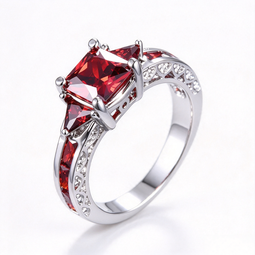 Multicolor Marquise Gemstone Floral S925 Silver Ring