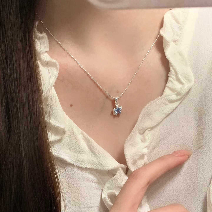 Double Star Gemstone Choker (Light Luxury Niche Fresh Necklace)